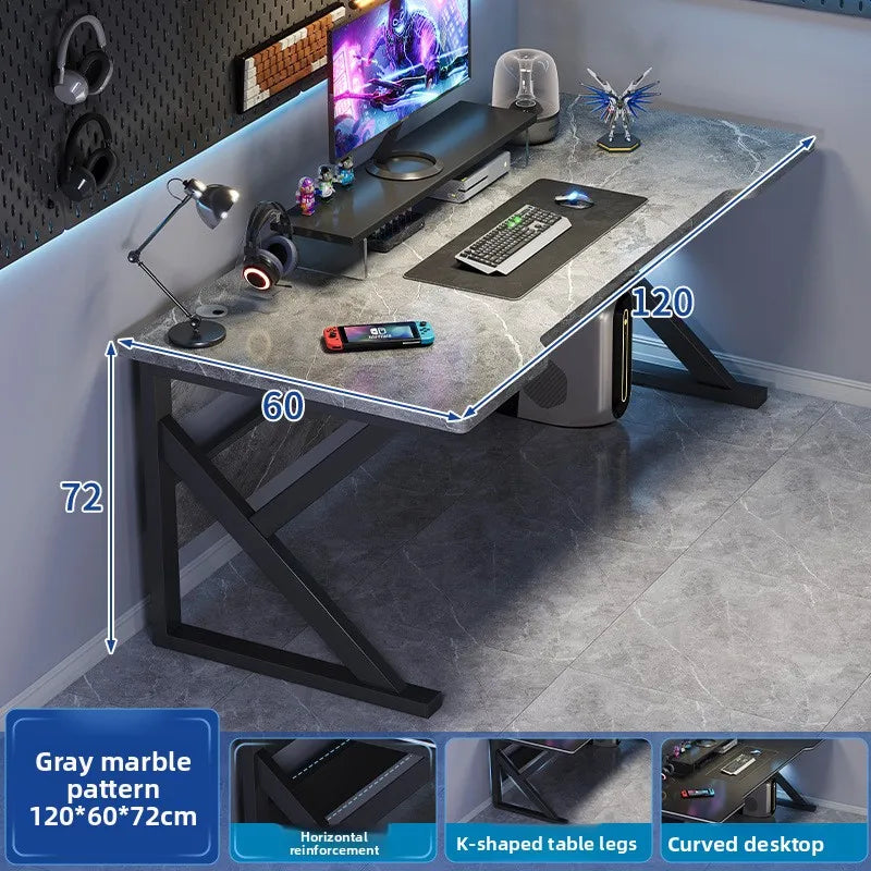 Gaming table Modern simple desktop video game competitive table Simple office learning computer table Oasis Select Grey-120-60cm