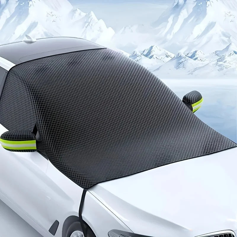 Magnetic Car Weatherproof Shield - UV, Snow, Dust Protection | Thickened Winter Frost Cover for Outdoor & Indoor Use Oasis Select 1PC BLACK