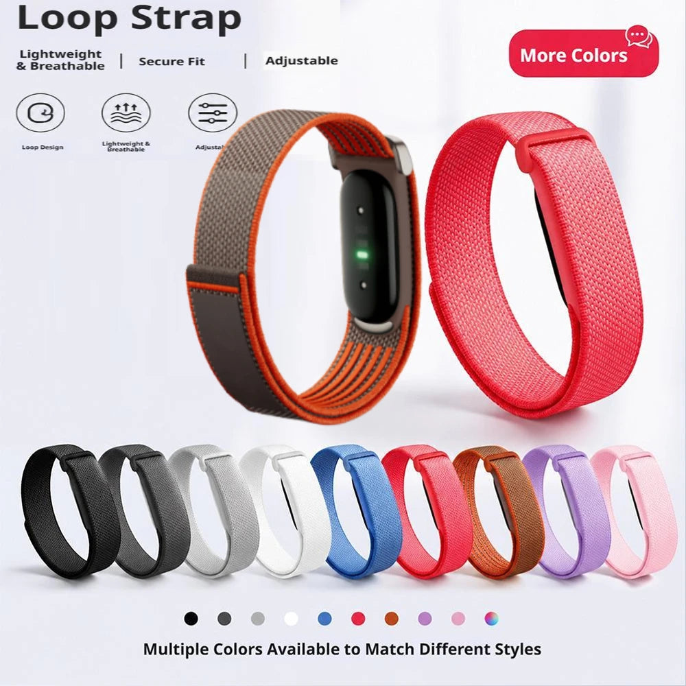 Nylon Loop Braided Watch Strap for Google Fitbit Air Comfort Breathable Sweat Resistant Replacement Band Fitness Watch Strap Oasis Select