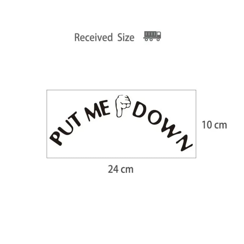 Gesture Hand Decal Funny Bathroom Toilet Seat Wall Sticker Sign For Put Me Down Home Art Refrigerator Sticker Decals Oasis Select black