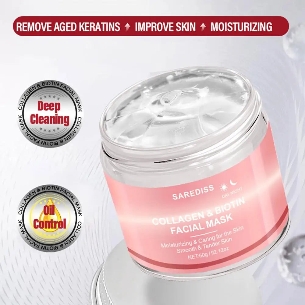 1/2PCS Collagen Night Wrapping Mask Peel-Off Overnight Collagen Face Mask Deeply Hydrate & Firming & Glowing Skin,Reduce Sagging Oasis Select