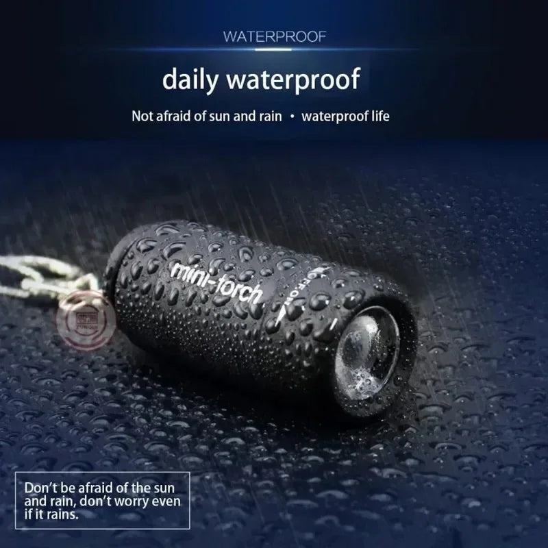 USB Rechargeable Mini LED Keychain Flashlight – Waterproof