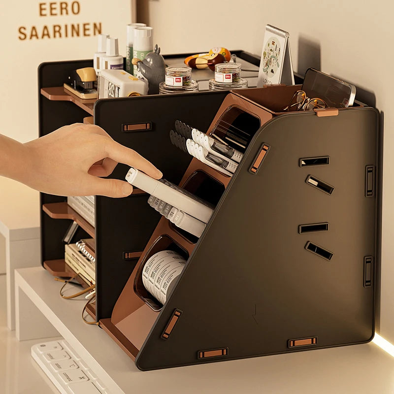 Desktop storage box, office desk file and stationery storage rack, cosmetics and skincare products storage cabinet Oasis Select