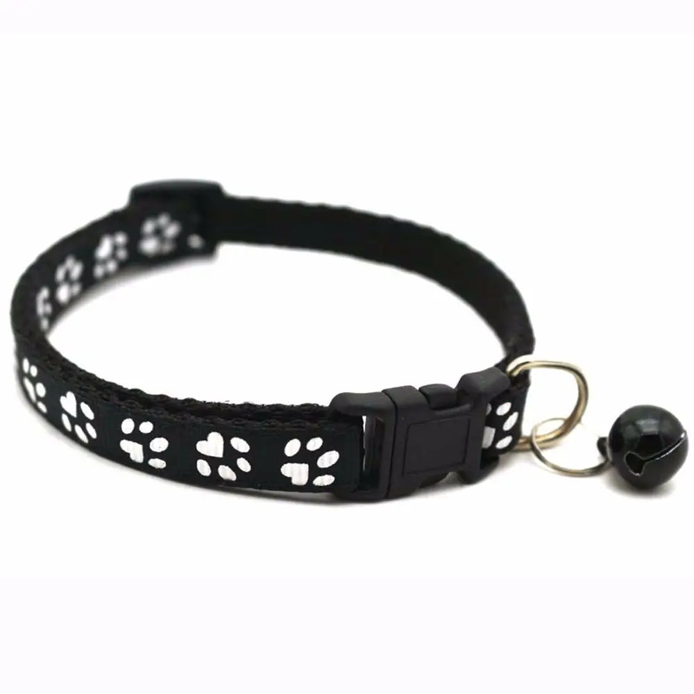 Adjustable Cat & Puppy Collar with Bell | 12 Colors | Nylon