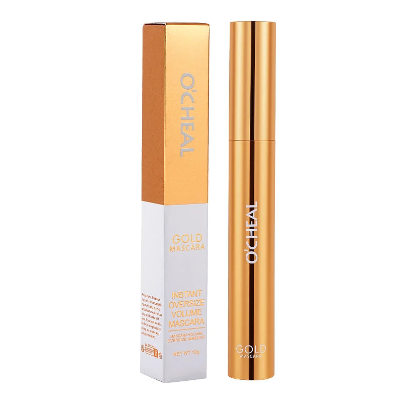 O'CHEAL Gold Mascara Balck Mascara 3D Silk Thick Curly Lengthen Eyelashes Quick-Dry Not Easy To Smudge Long-lasting Waterproof Oasis Select Black 1 Pcs 10g