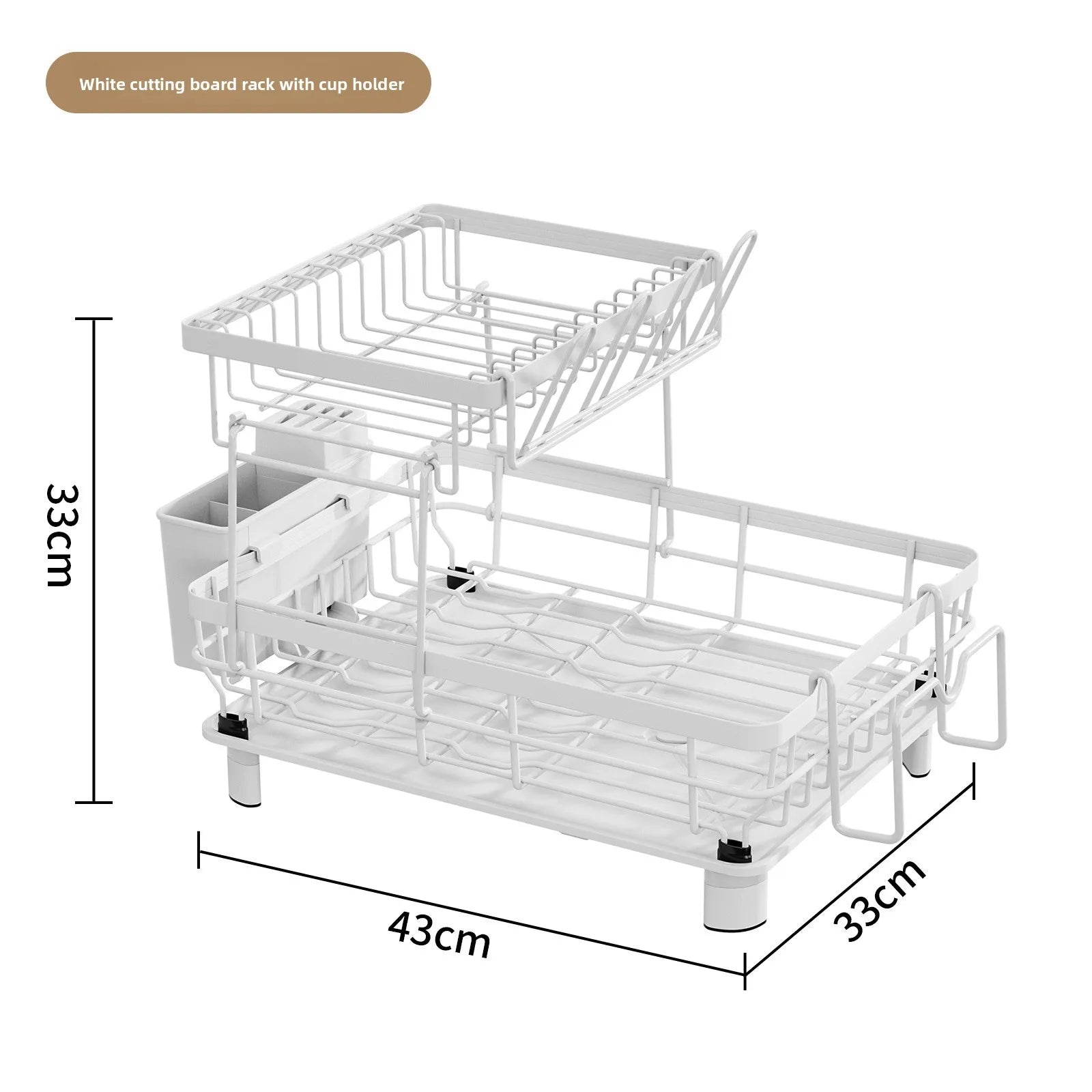 Kitchen Shelf Dishes and Dishes Storage Rack Drain Rack Household Multifunctional Dish Rack Dish and Chopsticks Storage Box Oasis Select White zhanbanjia