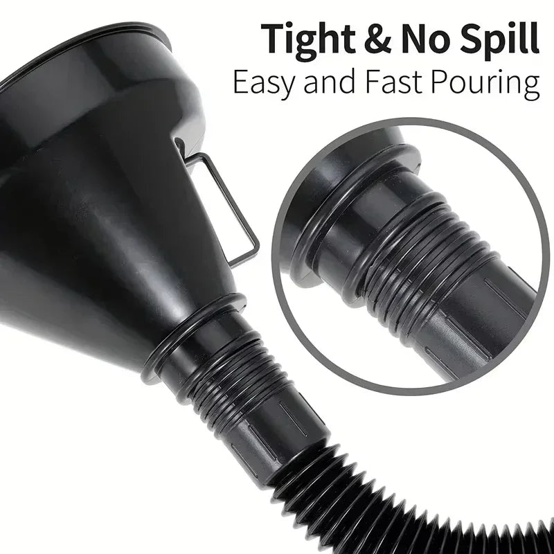 1 Pc Multi Functional Flexible Automotive Fuel Funnel: Spill-Proof Refueling & Oil Changing Tool with Wide Mouth & Handle Oasis Select