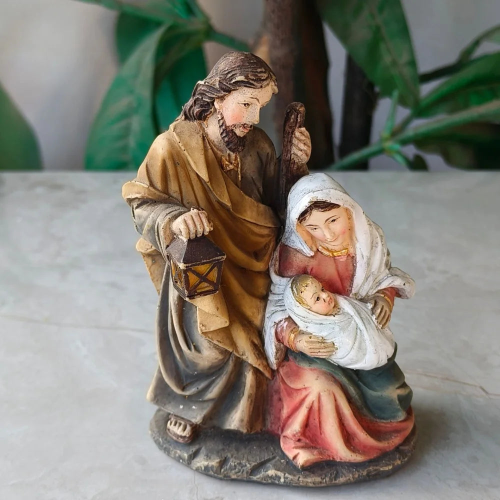 Nativity Scene Resin Statue | Holy Family Catholic Figurine