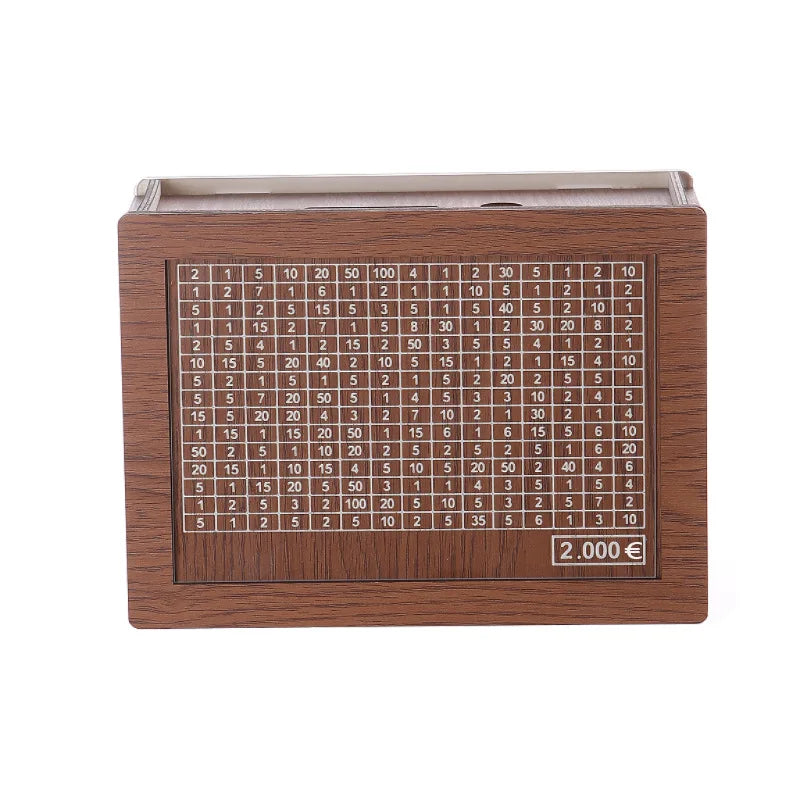 Wooden Money Box with Counter | Vintage Palace-Style Transparent Piggy Bank for Savings Oasis Select 2000 Euro