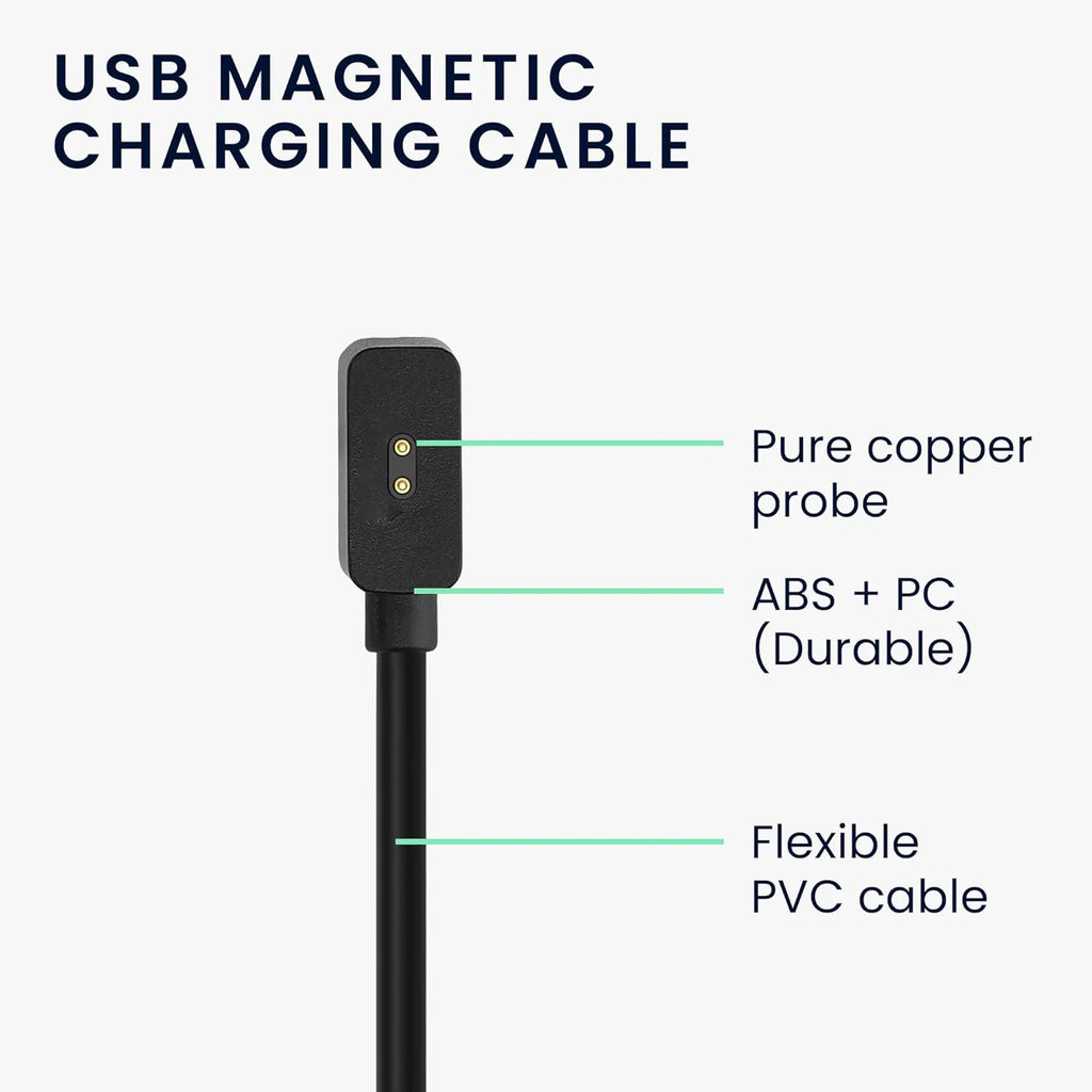Magnetic USB Charger for Redmi Watch 5 Active, Lite & Watch 4 Smartwatch Charger Oasis Select
