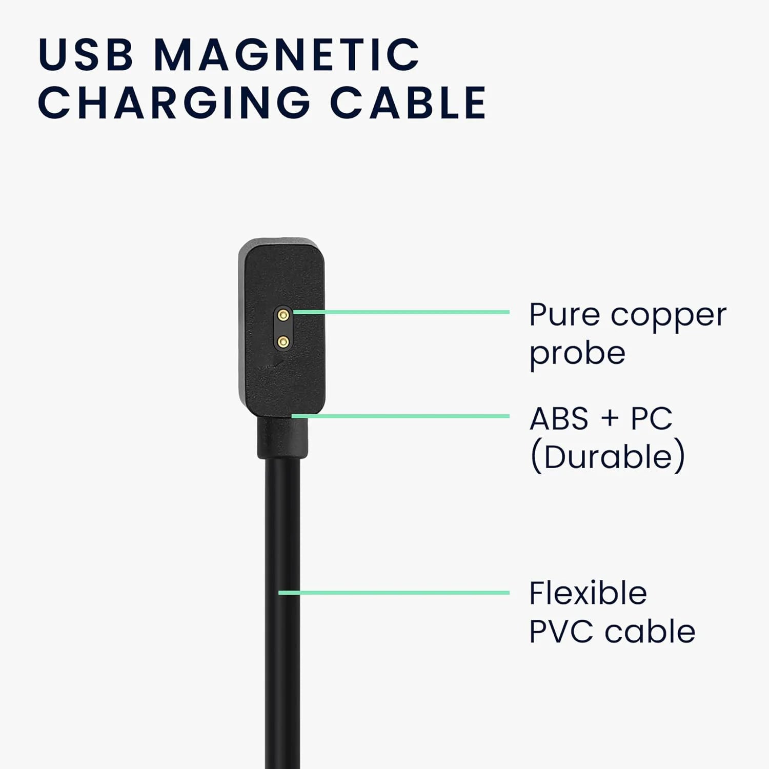 Magnetic USB Charger for Redmi Watch 5 Active, Lite & Watch 4 Smartwatch Charger Oasis Select
