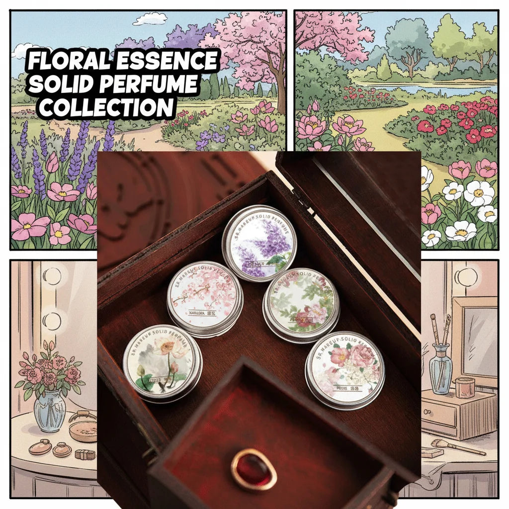 Lavender Solid Perfume for Women Portable Fresh Elegant Long-Lasting Body Balm Cream Plant Flower Aroma Deodorant Oasis Select