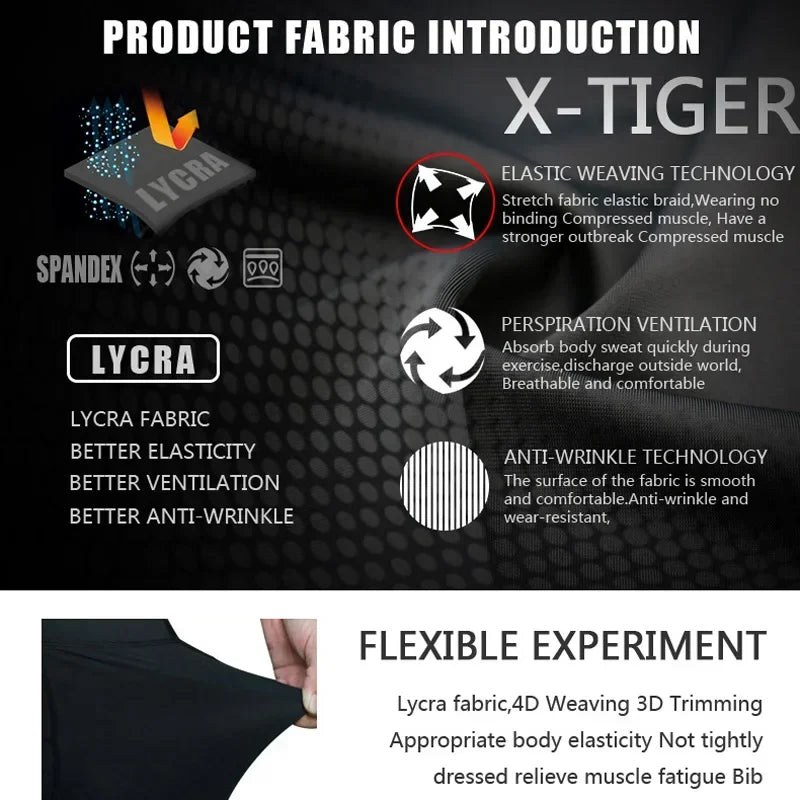 X-TIGER Cycling Shorts 5D Gel Padded Mountain Road Anti-slip Leggings Men Breathable Bicycle Shorts Cycling Half Pants Tights Oasis Select