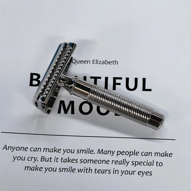 Slant 37 Stainless Steel Safety Razor – Men's Professional Shave