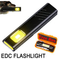Powerful Mini COB LED Keychain Flashlight USB C Rechargeable Hanging Work Light Waterproof Keyring Camping Walking Pocket Lamp Oasis Select EDC Flashlight C Set