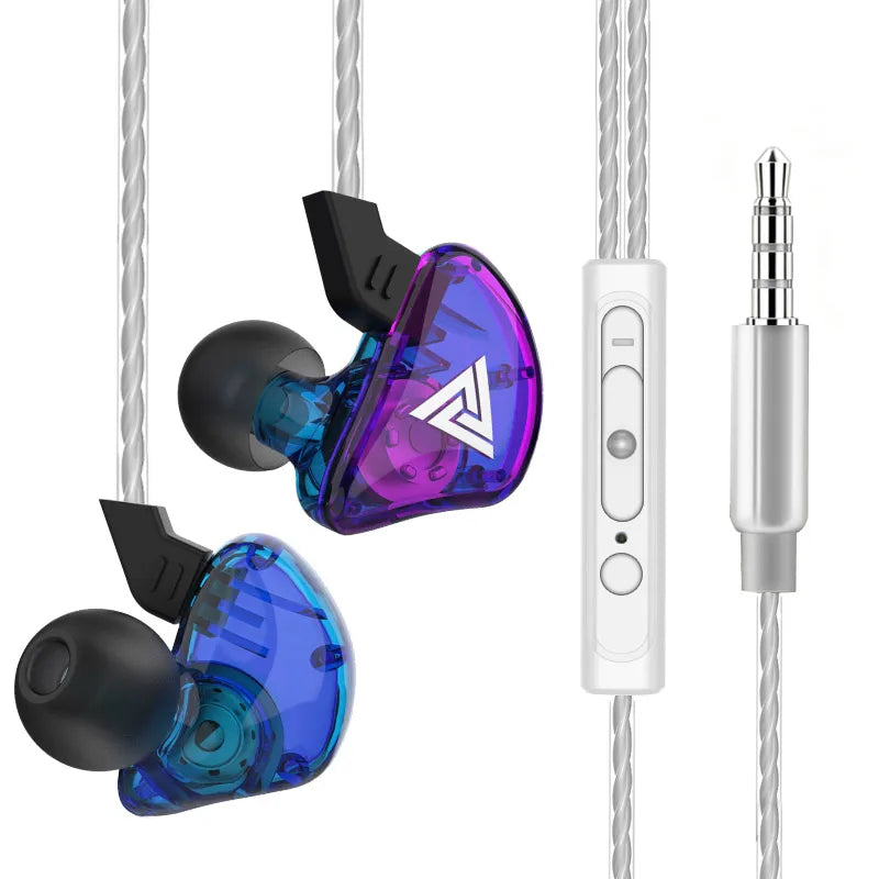 QKZ CK5 Wired Earphones In-Ear Headphones with Mic Volume Control HiFi Stereo Sound Deep Bass Tangle-Free for Phone Laptop PC Oasis Select QKZ CK5 Color