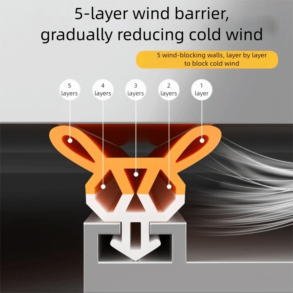 New 4M Window Seal Strip Self-adhesive TPE Weather Strip Flexible Bilateral Insulation Strip Window Insulation Oasis Select