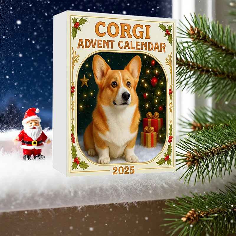 Coigi Advent Calendar 2025, 24 Days Countdown With Cute Corgi Mini Ornaments, Dog-Themed Christmas Decoration Set For Home Décor Oasis Select