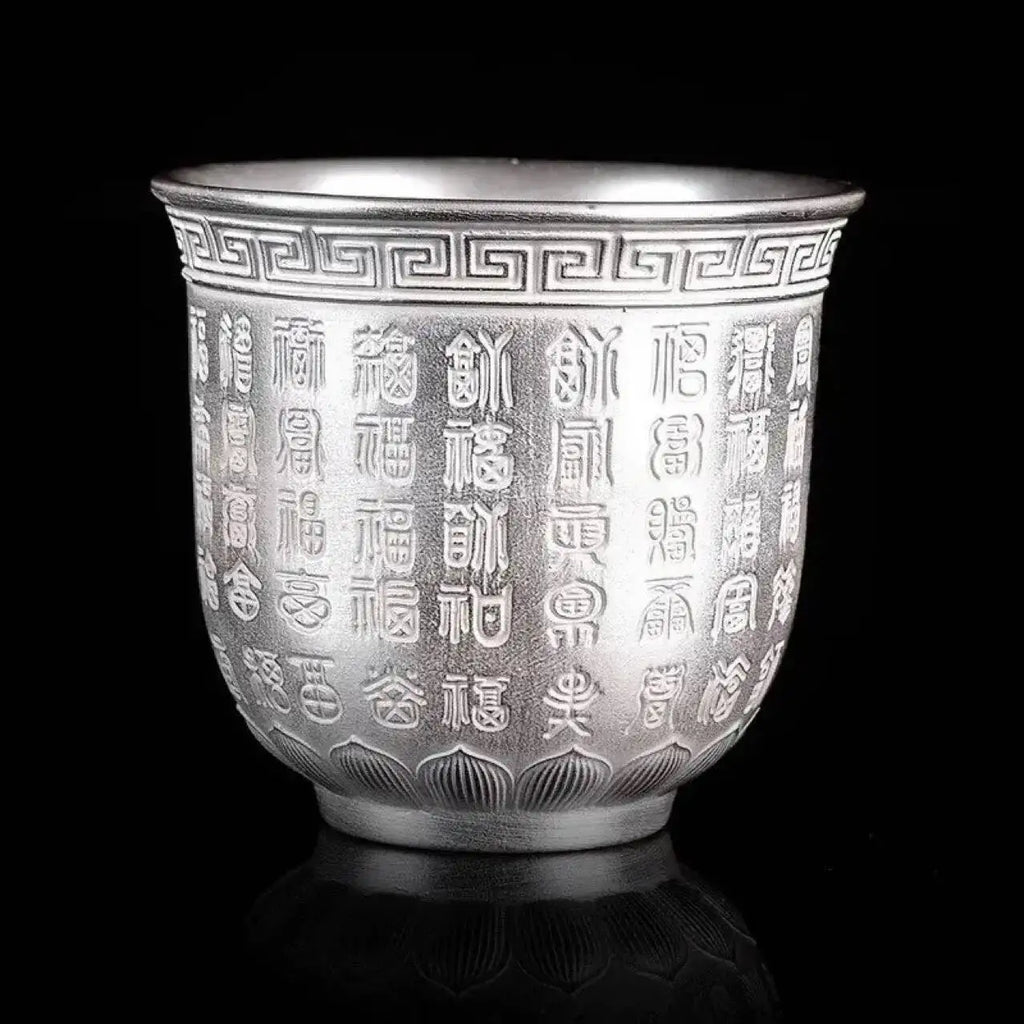 teacup Ceramic Kung Fu Tea Cup Ceramic Gilt Tasting Cup Master Cup Hundred Blessings Single Cup Oasis Select