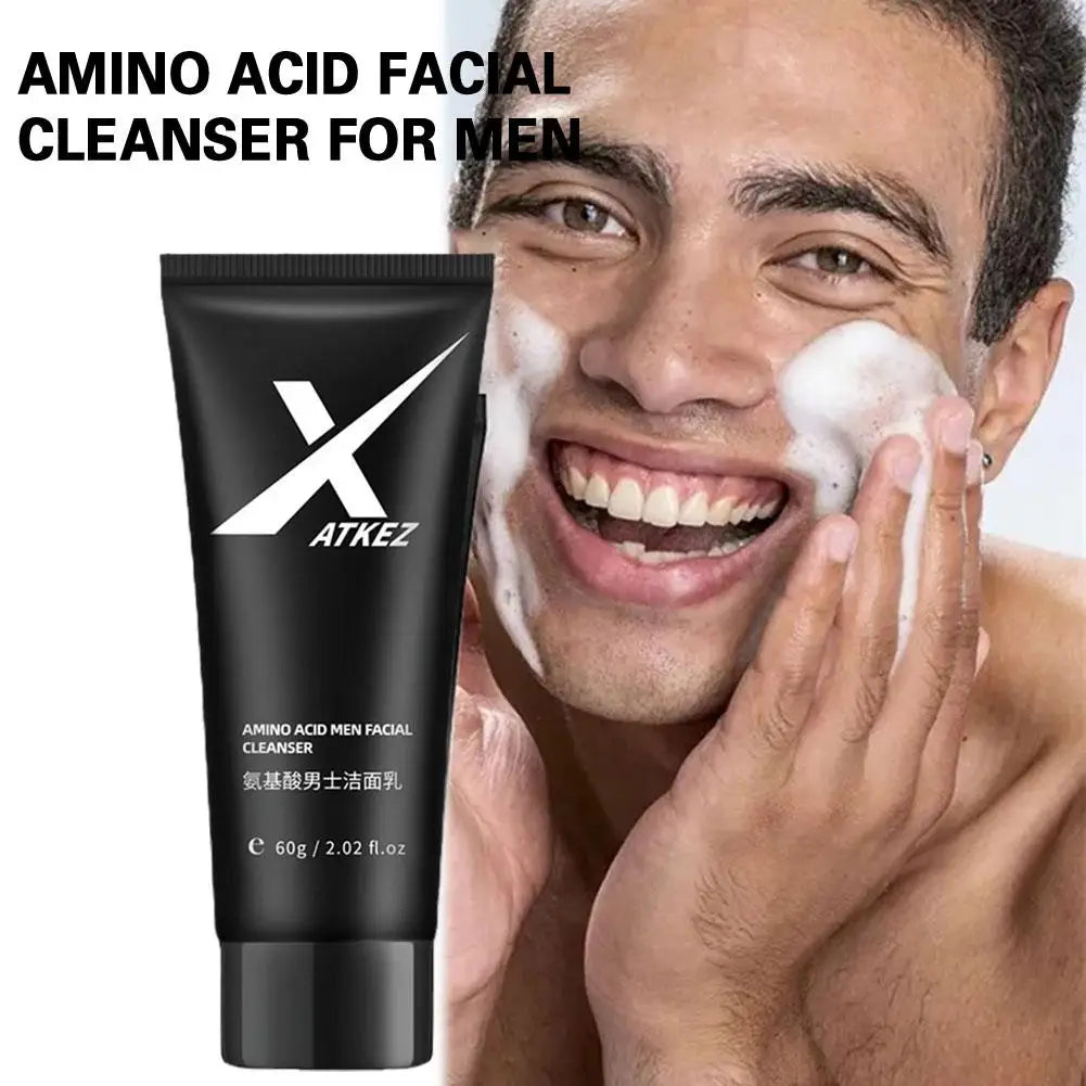 1/2PCS Amino Acid Face Wash For Men Oily Skin Gentle Foaming Facial Cleanser For Deep Cleansing Moisturizing Soothing Refreshing Oasis Select