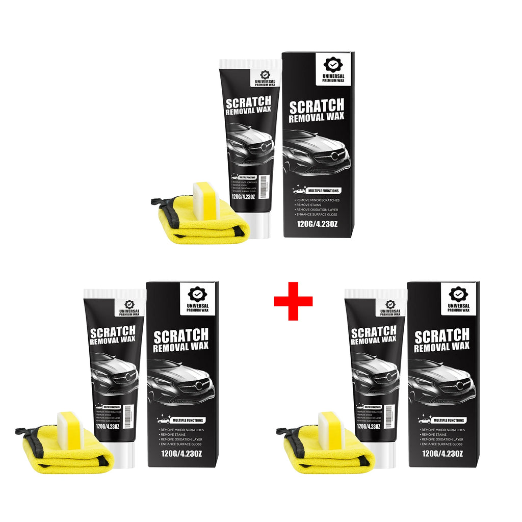 Car Scratch Removal Wax Set Remove Stain Car Scratch Repair Restores Car Paint Shine Automobile Surface Cleaning Care Tool Oasis Select 3 Set