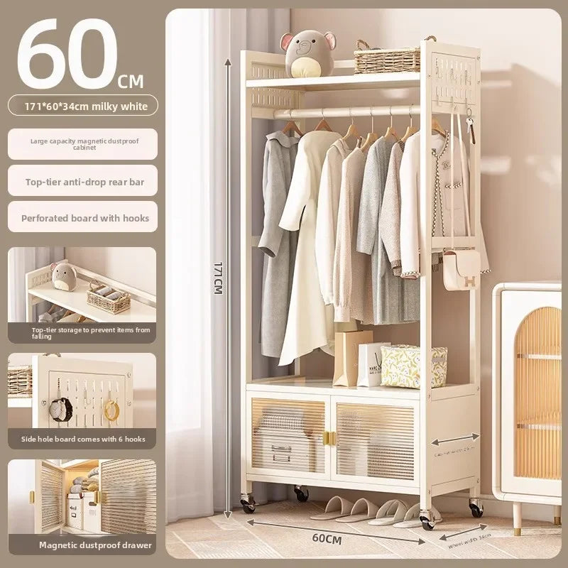 Multi-functional Hanging hanger Floor coat rack Household hanging clothes rack Simple storage rack Hanging clothes rod hanger Oasis Select