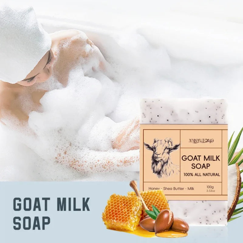 100g goat milk soap, cleanses the skin, cleanses and bathes, suitable for all skin types Oasis Select