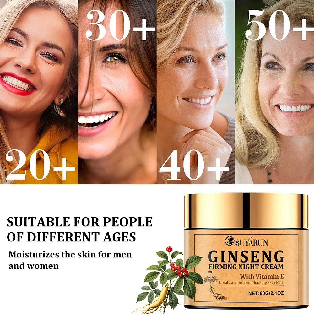 Ginseng Firming Night Cream Moisturizing Nutritious Anti-Aging Skin Care Product for Evening Use. Oasis Select