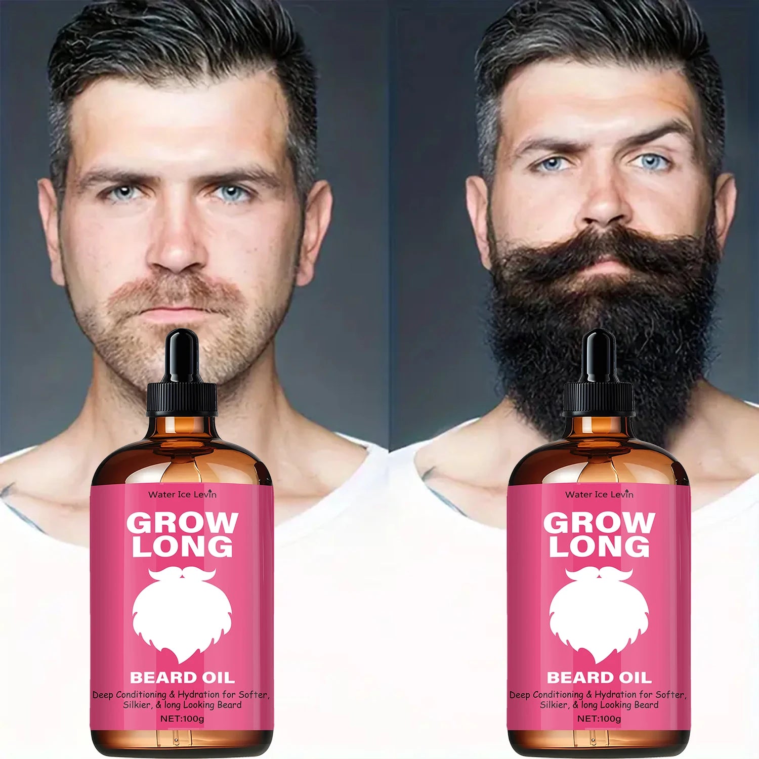 Levin Beard Oil: The Ultimate Blend for Growth & Shine. Deeply Moisturizes for a Softer, Silkier, and Manageable Beard Oasis Select Default Title