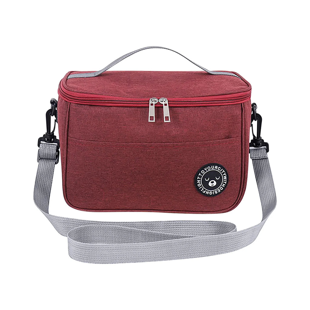 Portable Picnic Bag Thermal Insulated Lunch Box Tote Cooler Handbag Waterproof Backpack Bento Pouch School Food Storage Bags Oasis Select BS