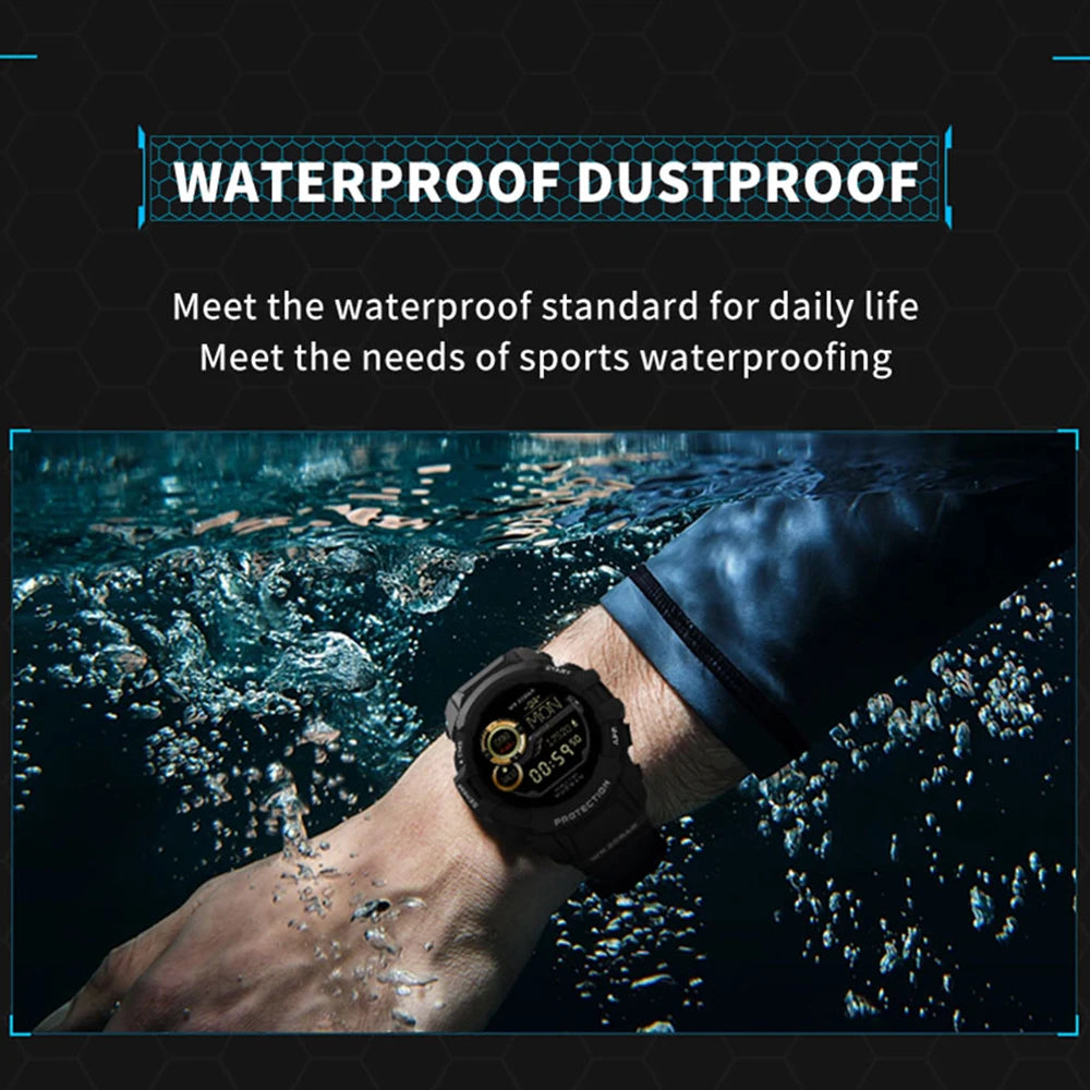 Men Smartwatch Waterproof Health Monitor Blue Tooth Call 1.62" Outdoor Smart Watch Compass LED Lighting Map Sport Fitness Music Oasis Select