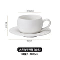 280ML Rock Sand Ceramic Coffee Cup Set Japanese-style Exquisite Afternoon Flower Tea Cup Hotel Upscale Restaurant Coffee Cup Oasis Select White 280ML 110280ML
