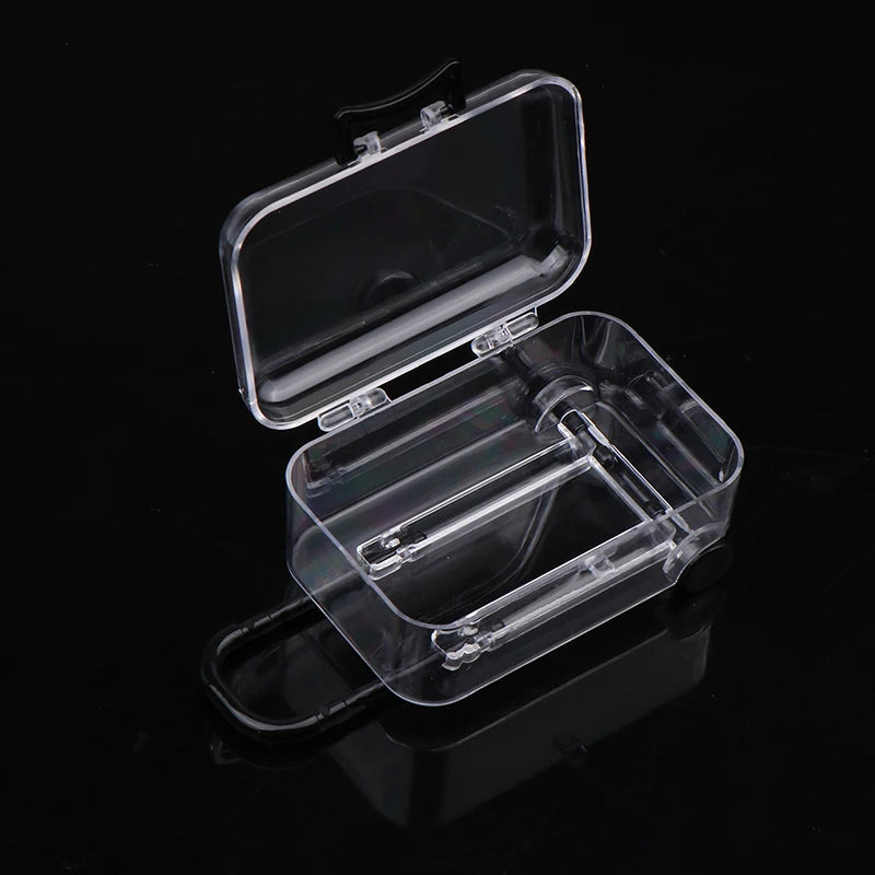 Mini Trolley Luggage Storing Doll Clothes Shoes Jewelry Cute Plastic