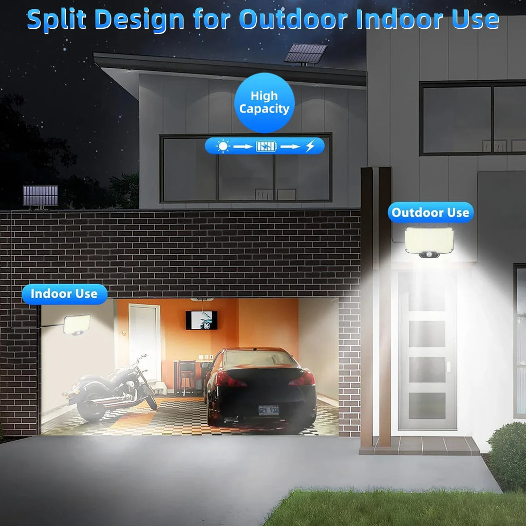 1PC Solar 234 LED Outdoor Path Light with Motion Sensor and Remote Control IP65 Wall Garden Light Easy Installation Wall Sconce Oasis Select