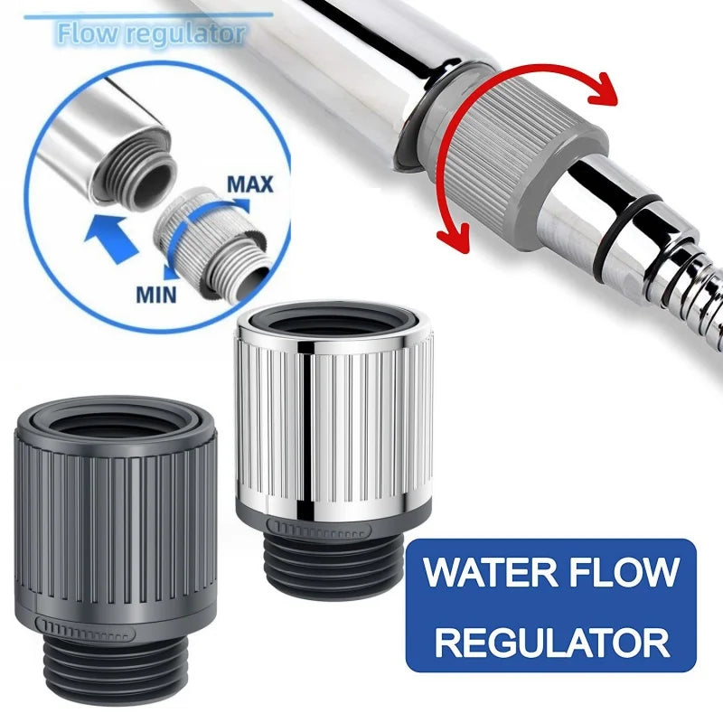 Water Flow Regulator Shut-Off Switch ABS Flow Controller Water Stop Valve Shower Head Arm Diverter Bathroom Accessories Oasis Select