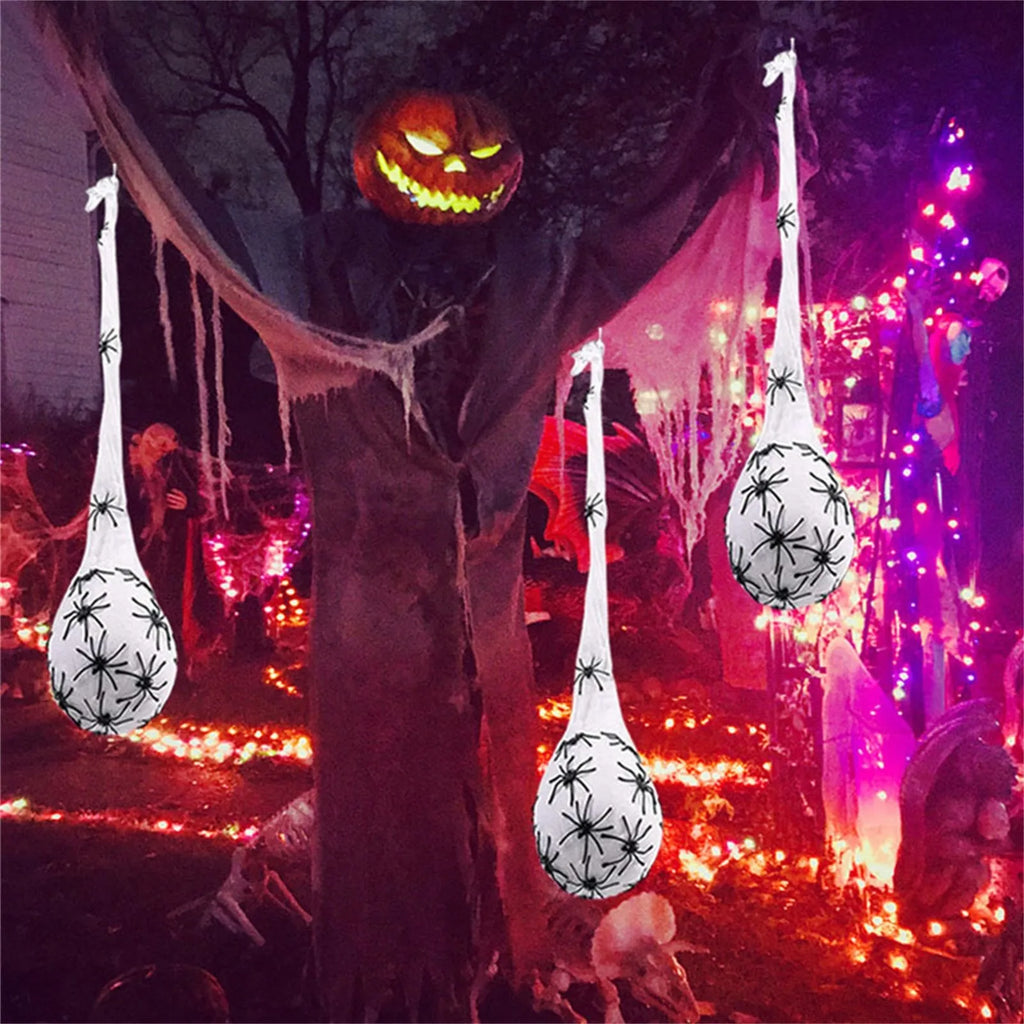 3-Pack LED Halloween Spider Egg Sacs – Glowing Hanging Decor Halloween Hanging Decor Oasis Select