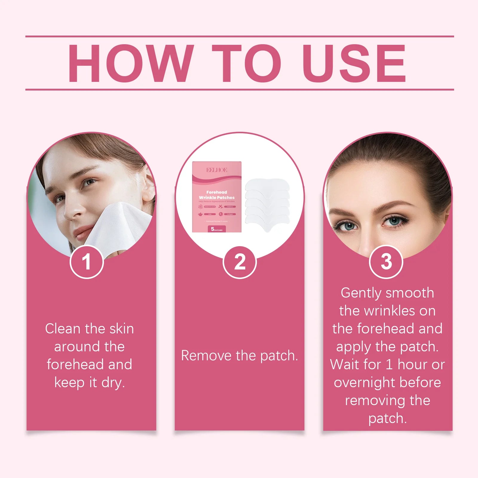 Eelhoe Forehead Care Patch – Anti-Wrinkle & Moisturizing 5pc Forehead Care Patch Oasis Select