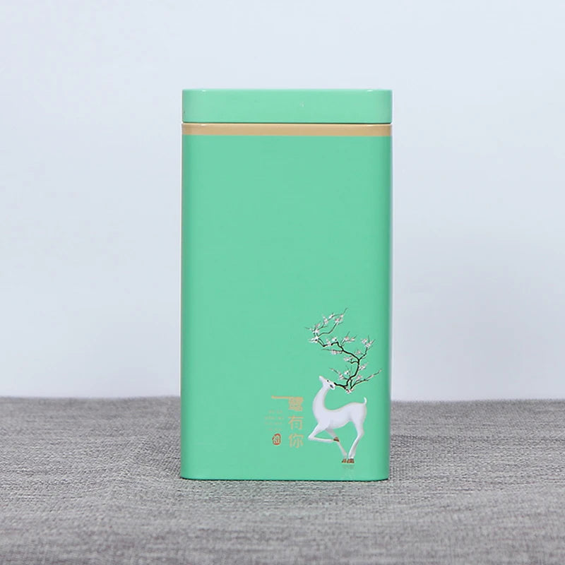 Creative Rectangular Tinplate Tea Box Portable Sealed Mini Tea Storage Container Tank for Tea Pot Accessories Oasis Select A4