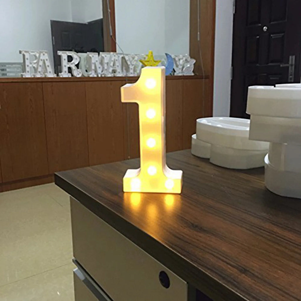 Light Up Letter Led Alphabet Number Plastic Battery Operated Party Sign Wedding Festival Stand Decoration No Batteries Included Oasis Select B