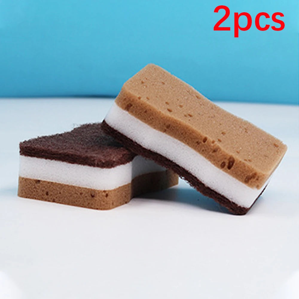 2-20Pcs Three-Layer Seaweed Cleaning Sponges Dishwashing Sponges High-Quality Kitchen Cleaning Cloths Kitchen Cleaning Brushe Oasis Select 2pcs
