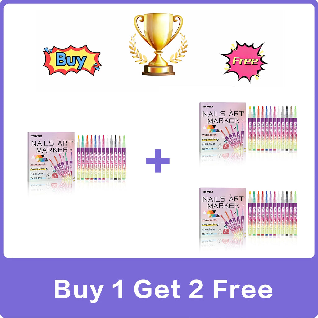 Nail Art Pen – Fine Tip, Waterproof, Quick Dry DIY Marker Nail Art Pen Oasis Select Buy 1 Get 2 Free