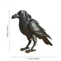 3D Printed Cyberpunk Mechanical Raven Statue Tech Robot Crow Bird Figurine Sci-Fi Desktop Collectible Punk Industrial Decor Gift Oasis Select black