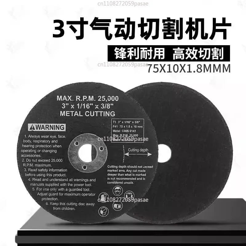Pneumatic Cutting Machine, Air Angle Grinder, Air Cutting Machine, Super Long Handle Grinder 3 Inch 75MM Y Oasis Select 10 PCS cutting blade