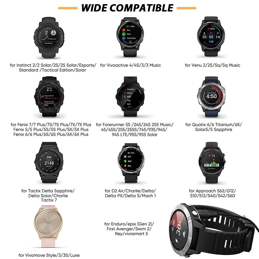 USB Charging Cable for Garmin Fenix 7/6/5 Forerunner Vivoactive Smartwatch Charger Cable Oasis Select