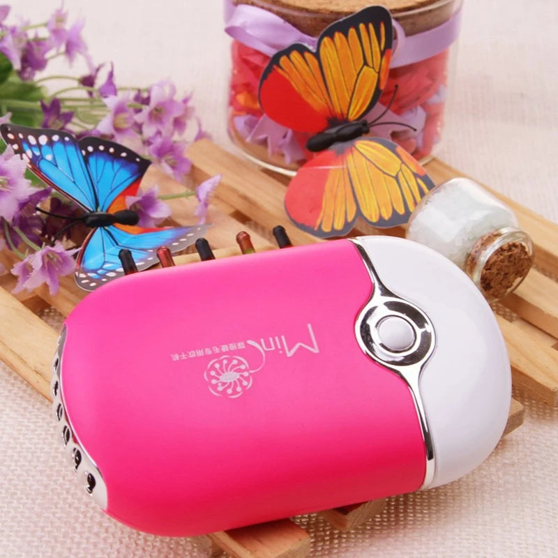 New USB Mini Fan Air Conditioning Blower USB Charging Fan Eyelash Hair Dryer Portable Nail Polish Quick Dry Pocket Cooling Fan Oasis Select