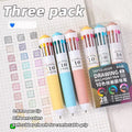 28 Color Ballpoint Pen 0.8mm Soft Grip Press Multicolor Writing Pen For Drawing School Supplies Stationery Oasis Select A4