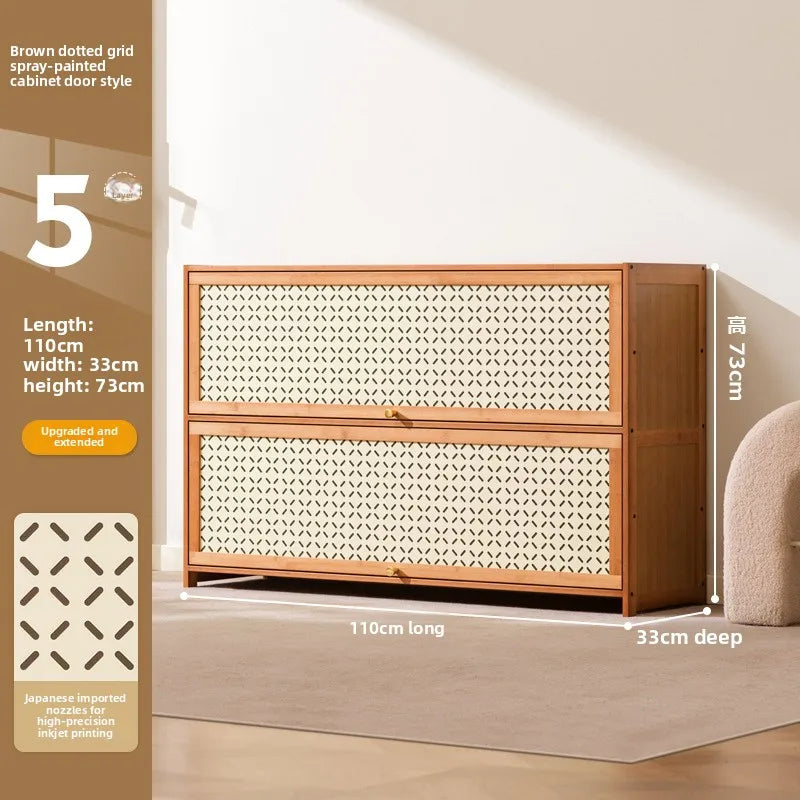 Shoe rack multi-layer household door indoor good-looking entrance dust-proof shoe cabinet rental house shoe rack Oasis Select Five floors 110