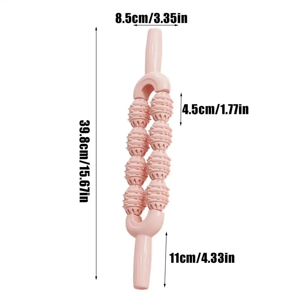 Massage Stick Deep Tissue Massage Roller Stick Non-Slip Massager for Body Neck Back Arms Cramps Tightness Daily Warm up Home Oasis Select CN Pink