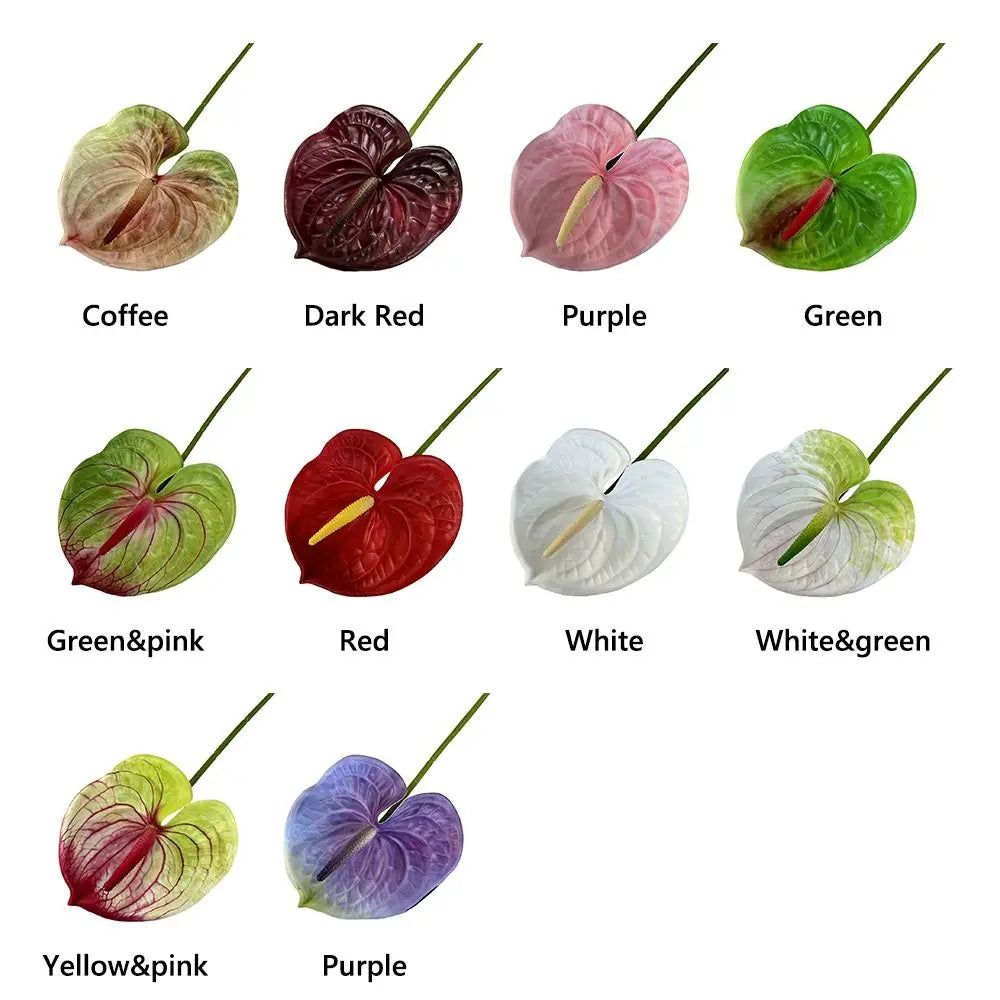 Artificial Anthurium 60cm Soft Rubber Faux Flower | Real Touch