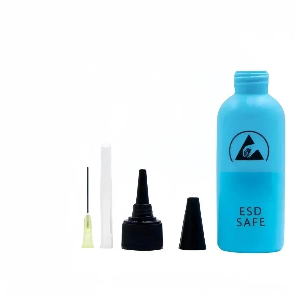Anti-static Solvent Bottle Plastic Liquid Alcohol Bottle Rosin Washing Plate Adhesive Bottle with Dispensing Needle Repair Tool Oasis Select